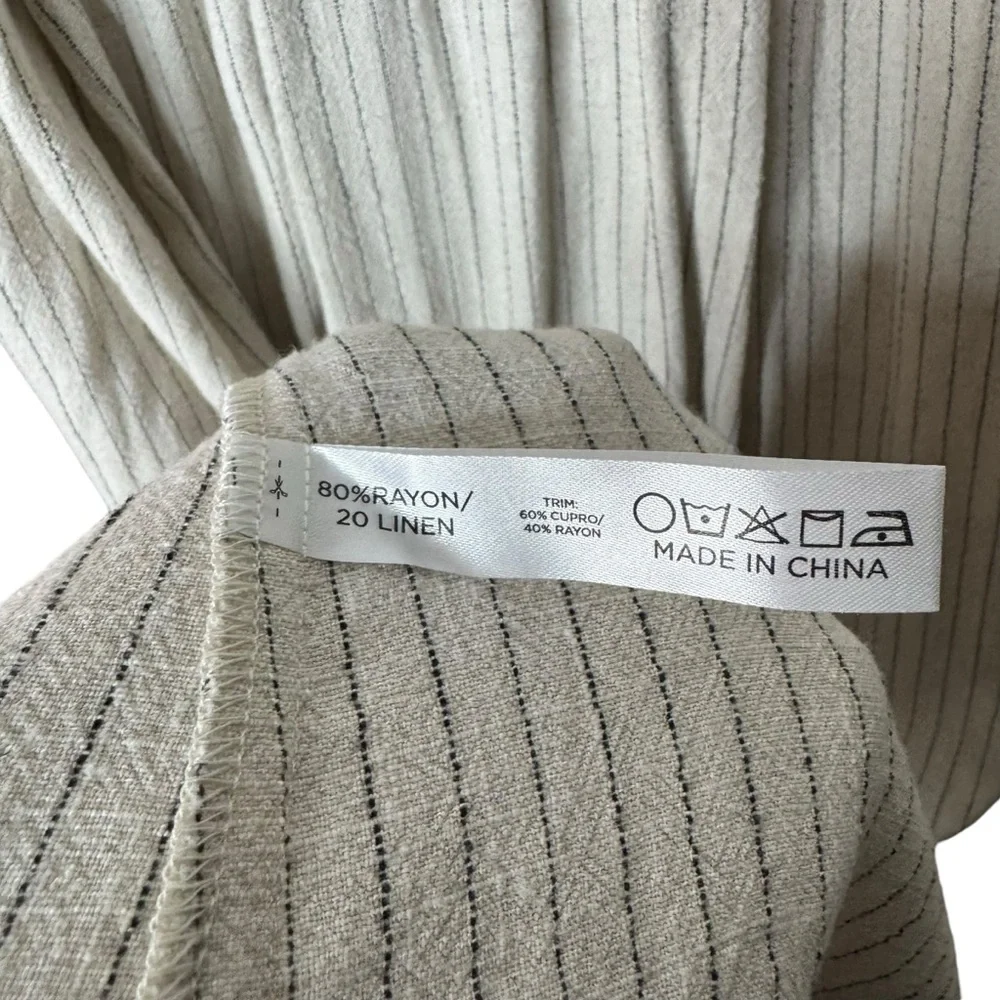 Tuckernuck | NEW Natural Stripe Kate Short Sleeve Midi Dress Size M - Picture 11 of 12
